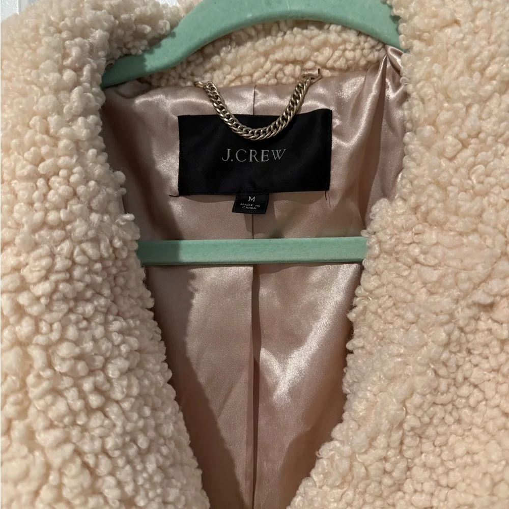 J. Crew Cream Teddy Sherpa Coat